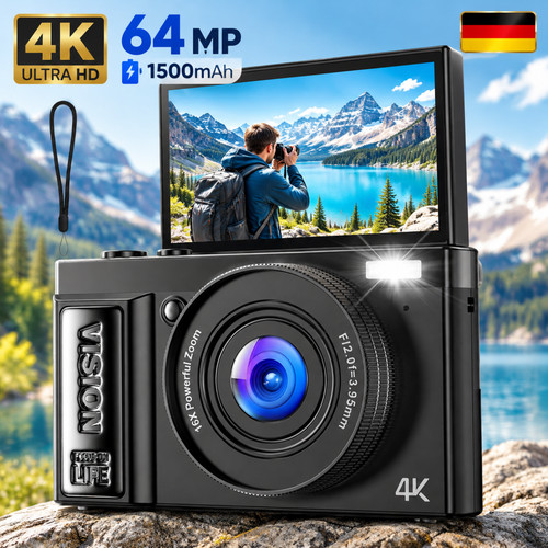 Fotocamera digitale 64mp - 4k,