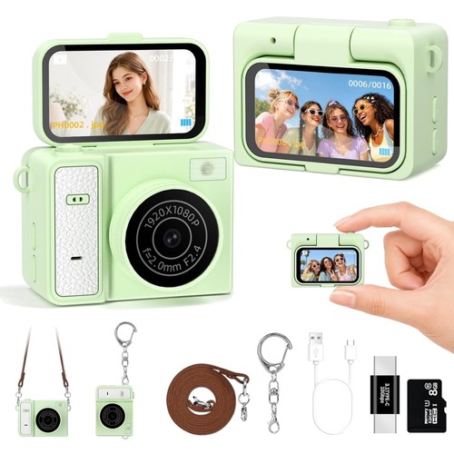 Mini fotocamera digitale verde - mini,