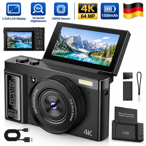 Fotocamera digitale 64mp - 4k,